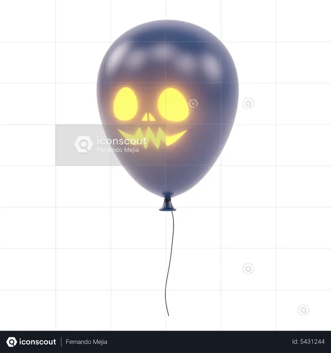 Scary Balloon  3D Icon