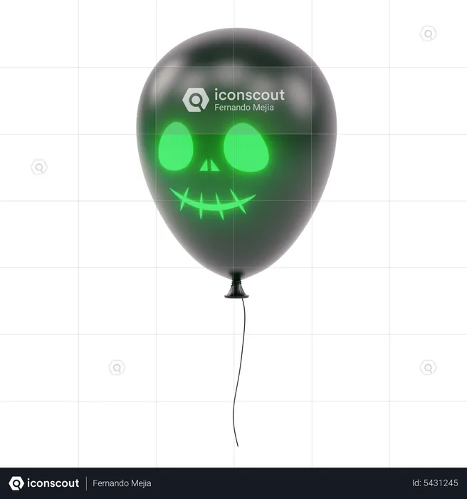 Scary Balloon  3D Icon