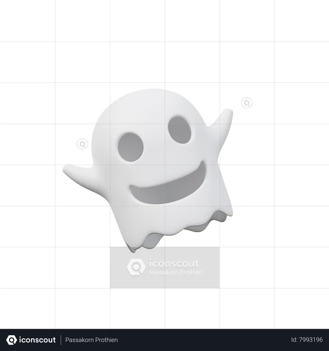 Scary Ghost  3D Icon