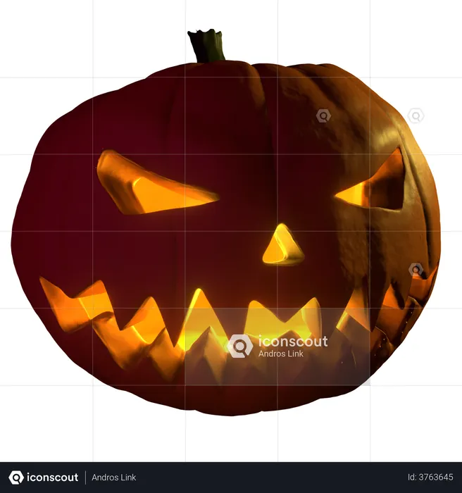 Scary face of halloween pumpkin or ghost on transparent background PNG -  Similar PNG