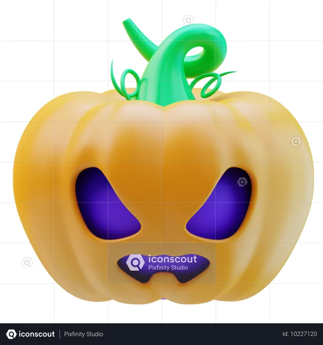怖いカボチャ  3D Icon