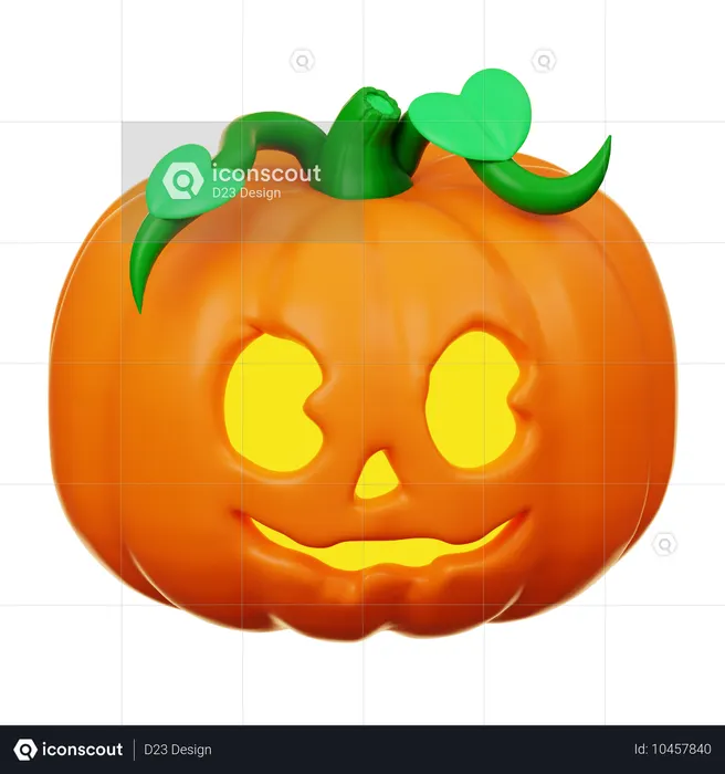 怖いカボチャ  3D Icon