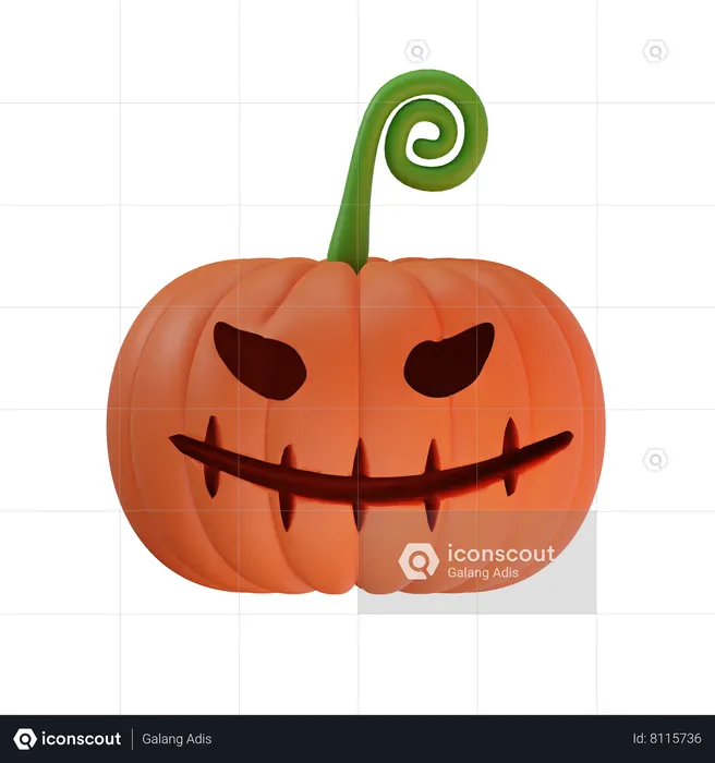 Scary Pumpkin  3D Icon