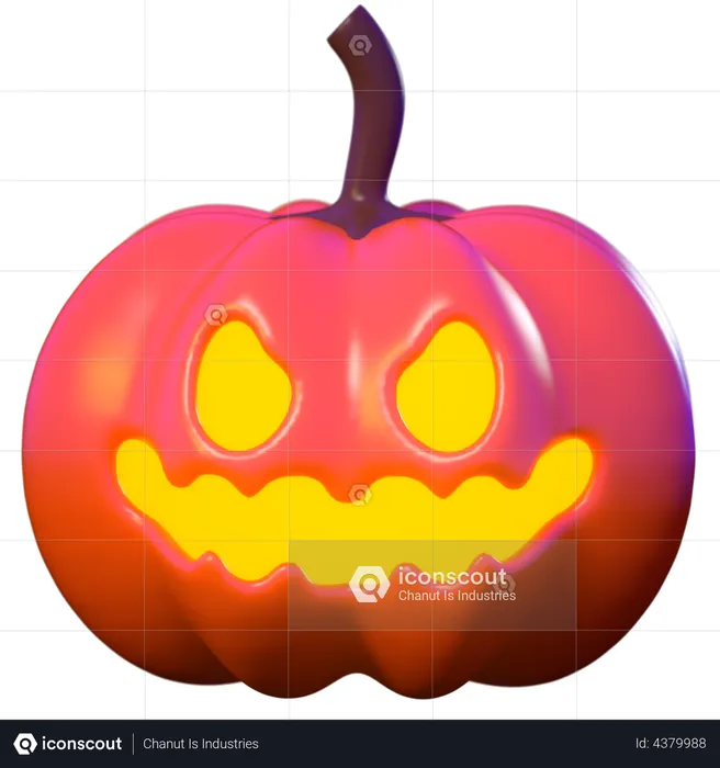 Scary Pumpkin  3D Illustration