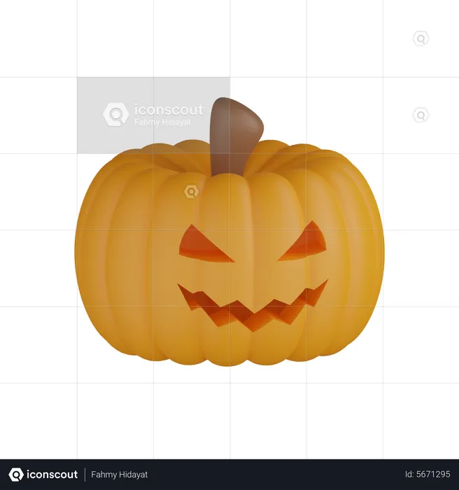 Scary Pumpkin  3D Icon