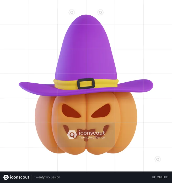 Scary Pumpkin  3D Icon