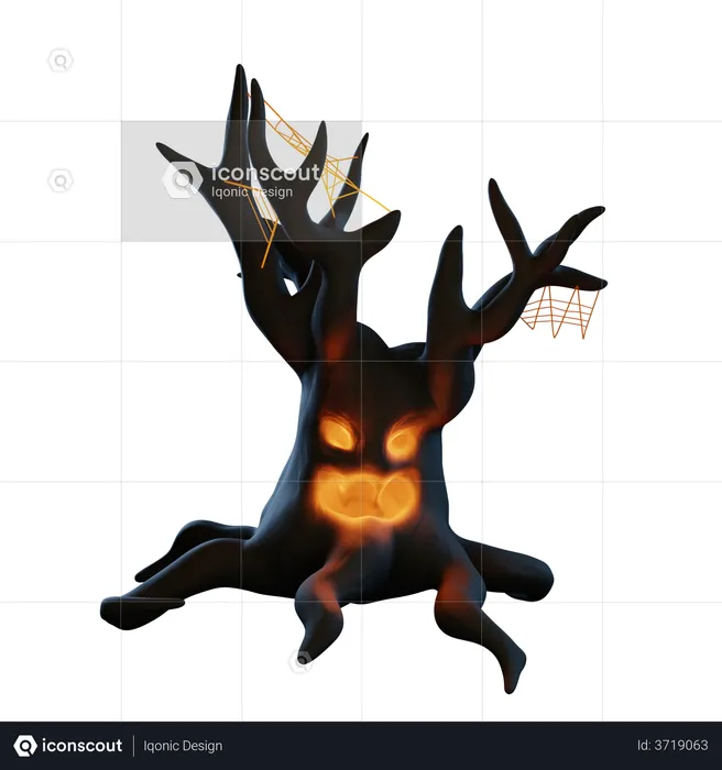 Scary Tree  3D Illustration