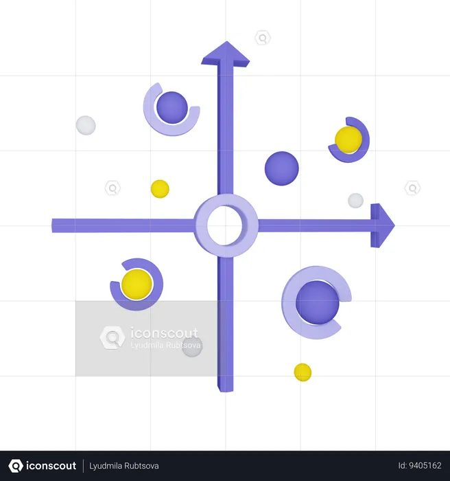 Scatter Chart  3D Icon