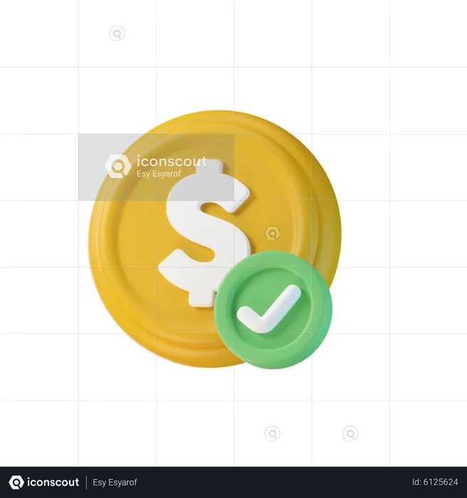 Geld überprüfen  3D Icon