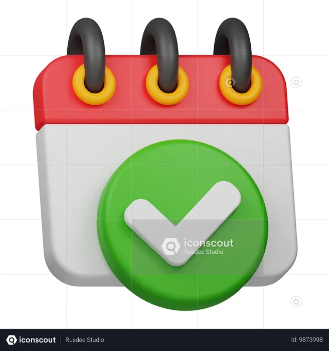 Schedule  3D Icon