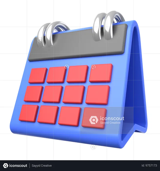 Schedule  3D Icon