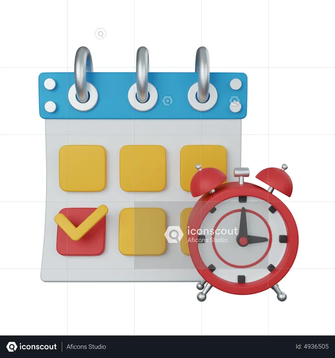 Schedule  3D Icon