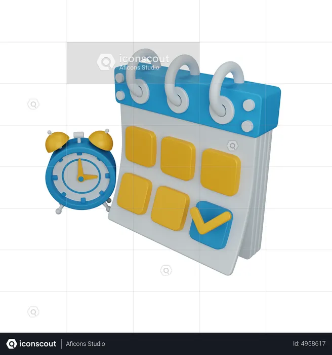Schedule  3D Icon