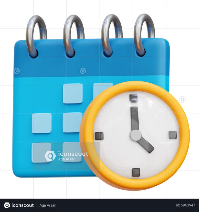 Schedule  3D Icon