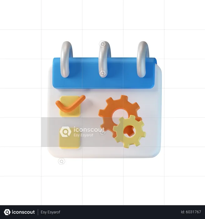 Schedule Management  3D Icon