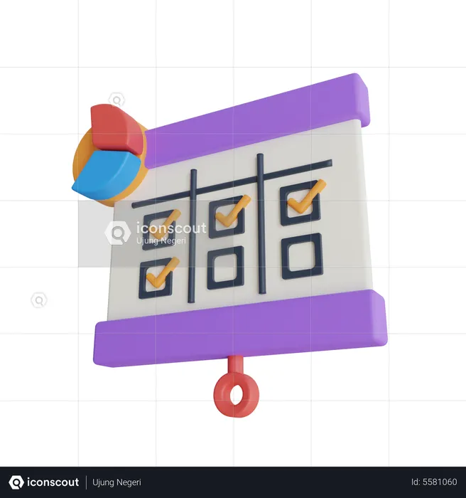 Schedule Management  3D Icon