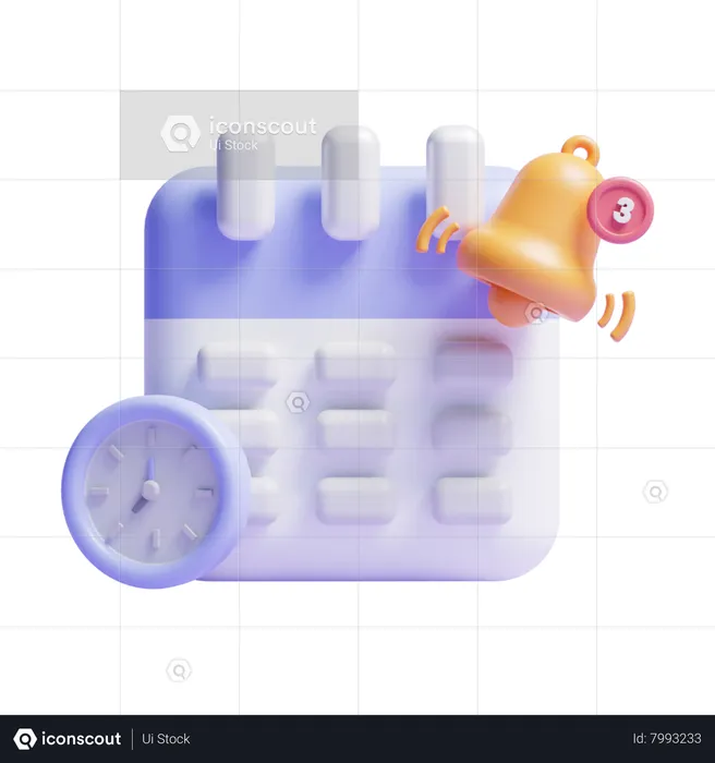 Schedule Notification  3D Icon