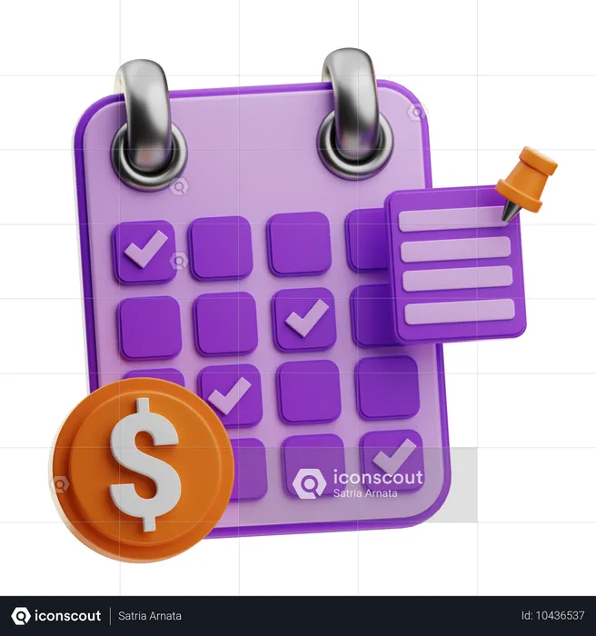 Schedule Planning  3D Icon