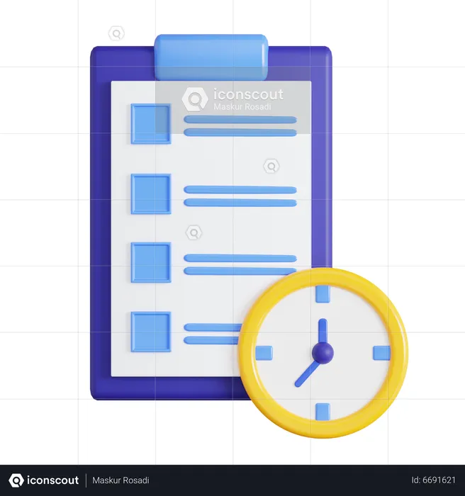 Schedule Planning  3D Icon