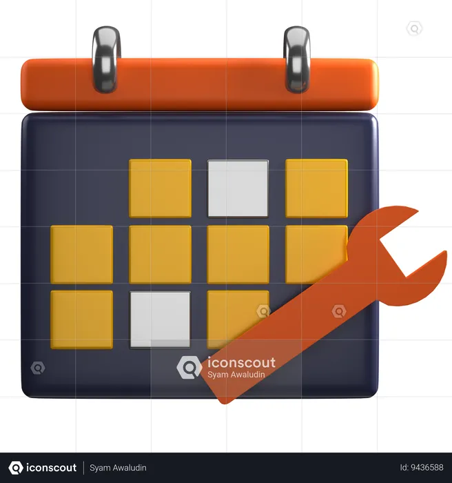 Schedule Setting  3D Icon