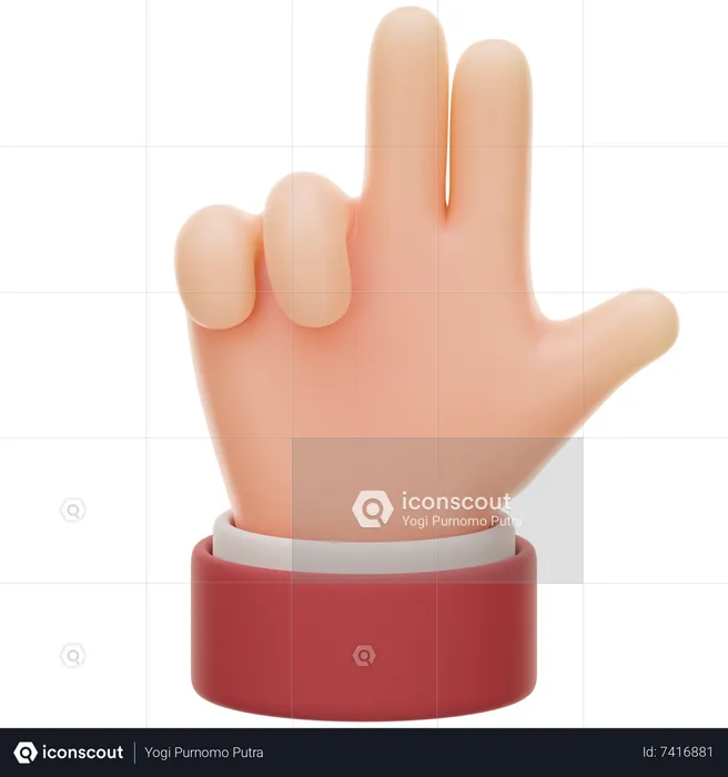 Schießen mit der Hand  3D Icon