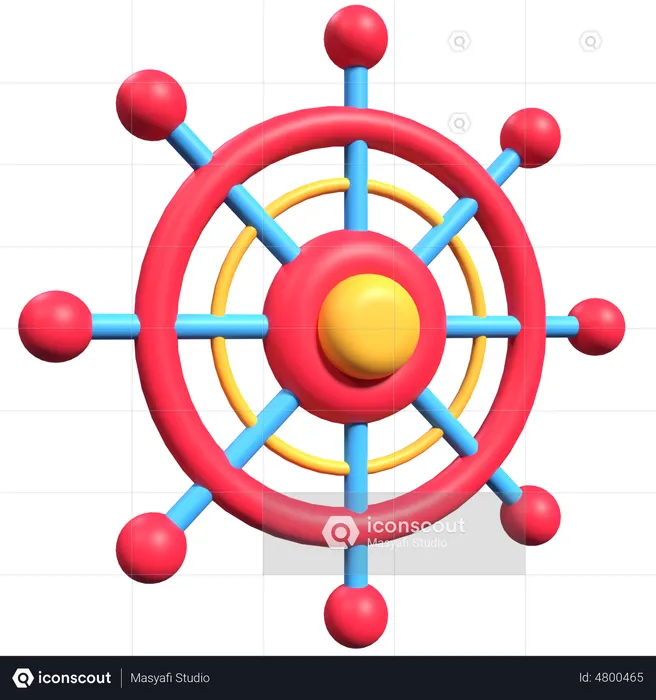Schiffssteuerrad  3D Illustration