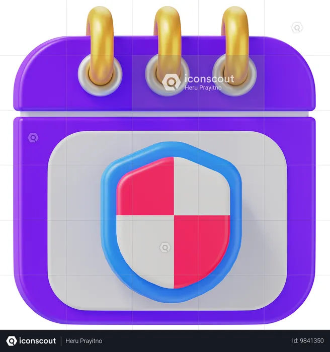 Schildkalender  3D Icon