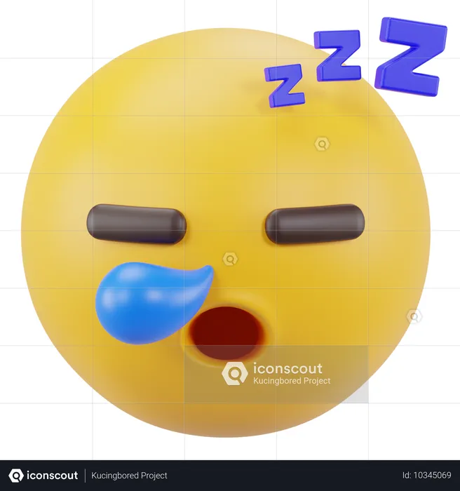 Schlafendes Gesicht Emoji 3D Icon