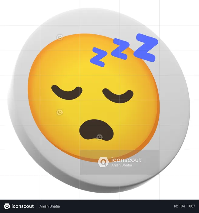 Schlafendes Gesicht Emoji 3D Icon