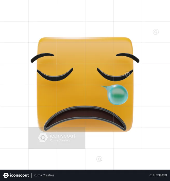 Schläfriges Gesicht Emoji Emoji 3D Icon