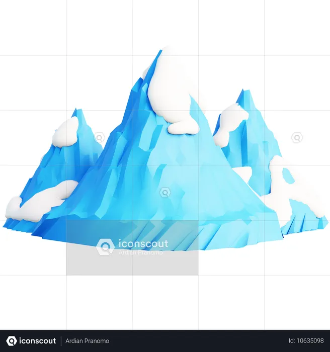 Schneebedeckte Berge  3D Icon