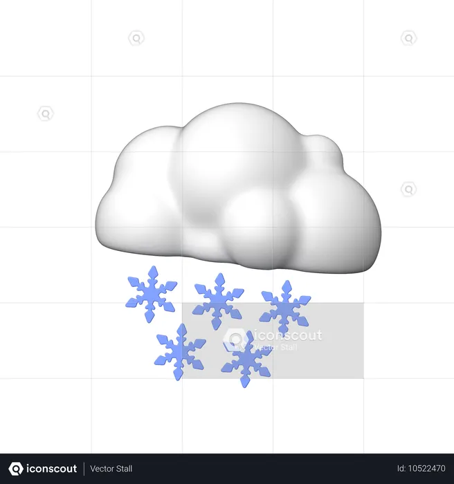 Schneefall  3D Icon