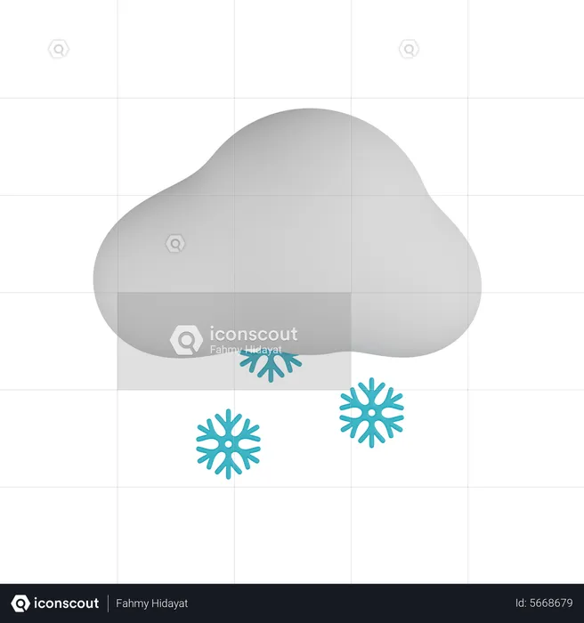 Schneefall  3D Icon