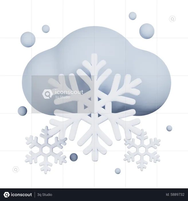 Schneefall  3D Icon