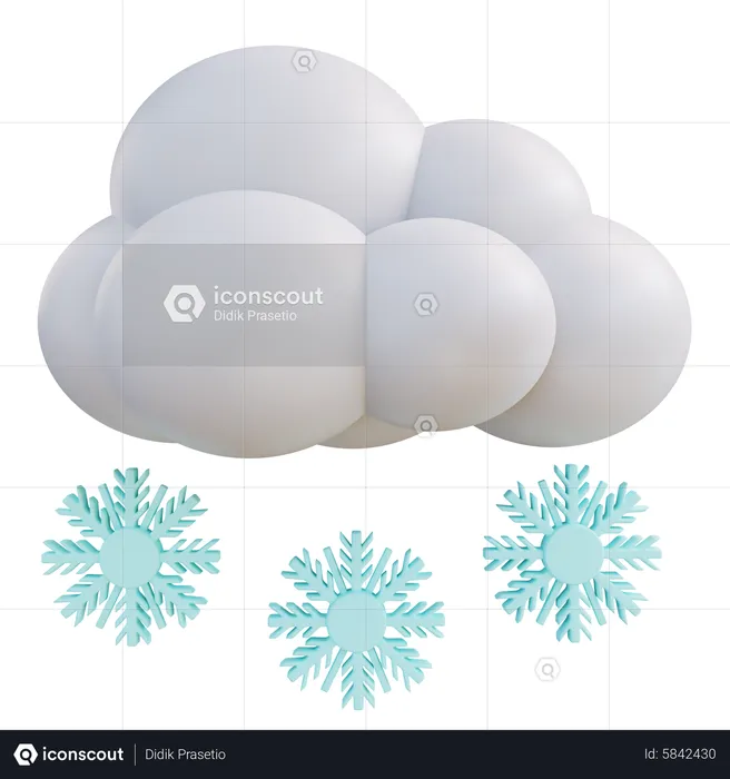 Schneefall  3D Icon