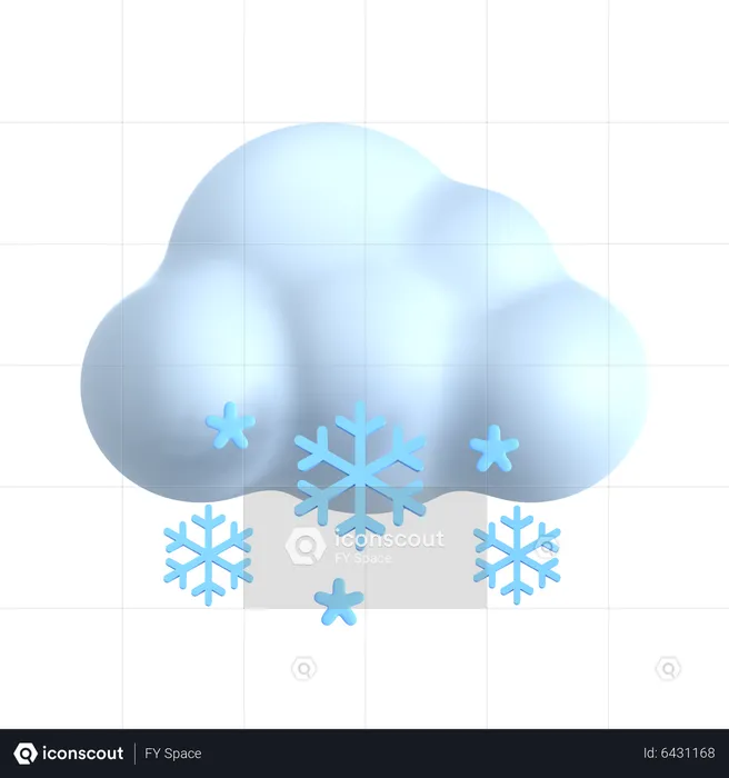 Schneefall  3D Icon