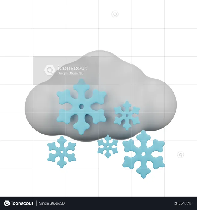 Schneefall  3D Icon