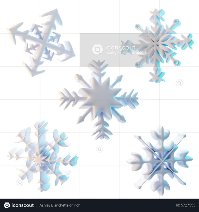 Schneeflocken  3D Icon