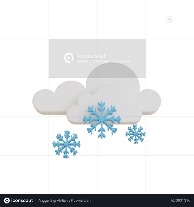 Schneesaison  3D Illustration