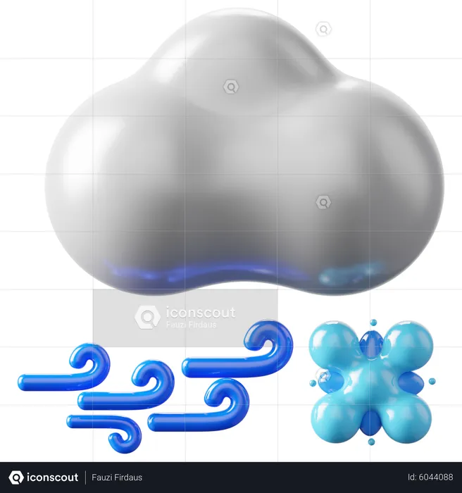 Schneesturm  3D Icon