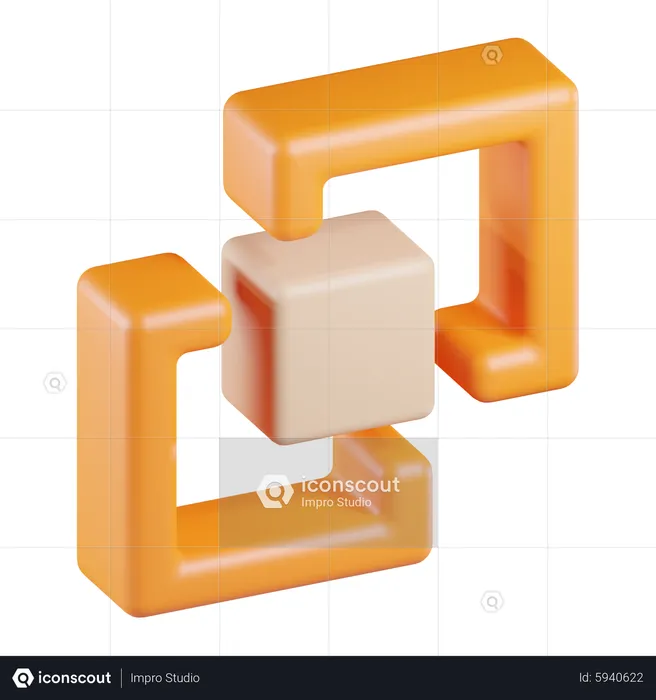 Schnittpunkt-Pfadfinder  3D Icon