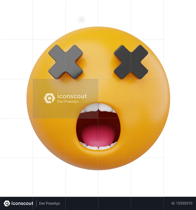 Schockiert Emoji 3D Icon