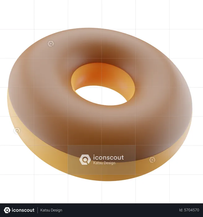 Schokoladendonut  3D Icon