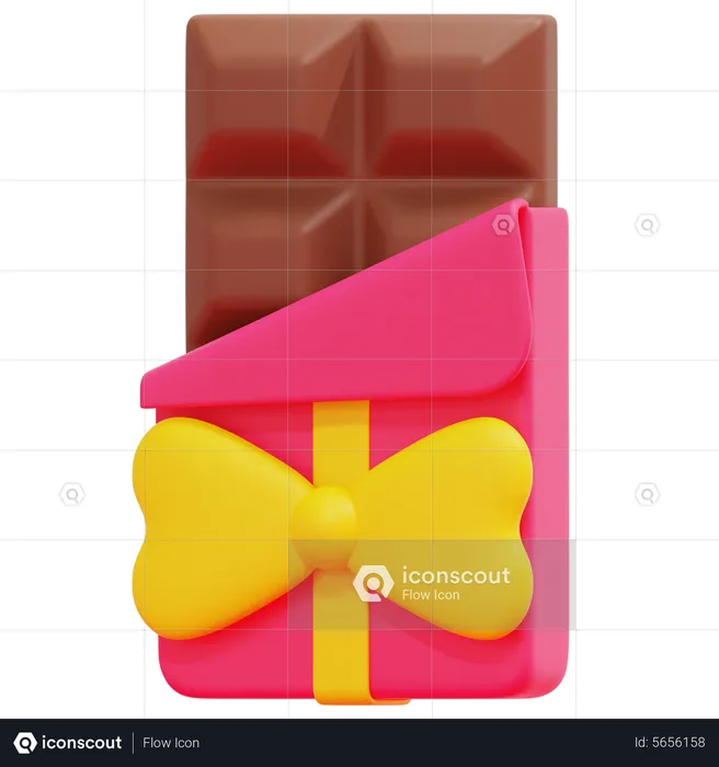Schokoladengeschenk  3D Icon