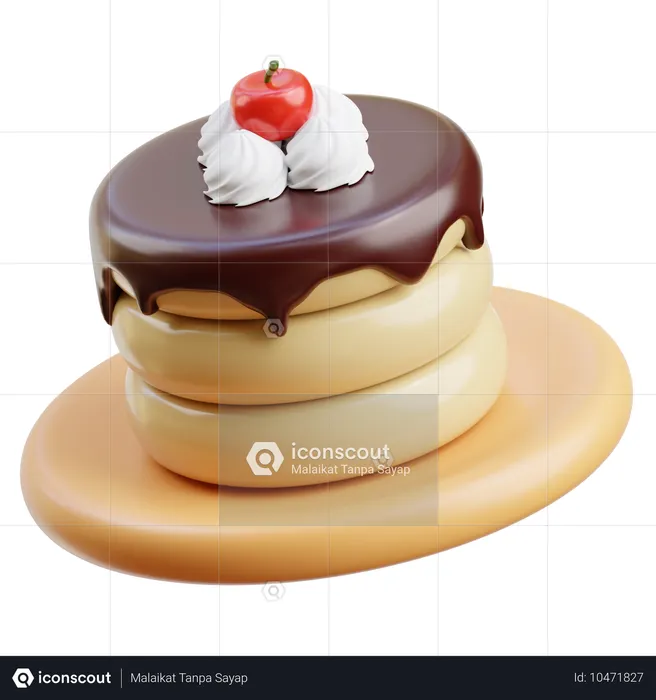 Schokoladenpfannkuchen  3D Icon