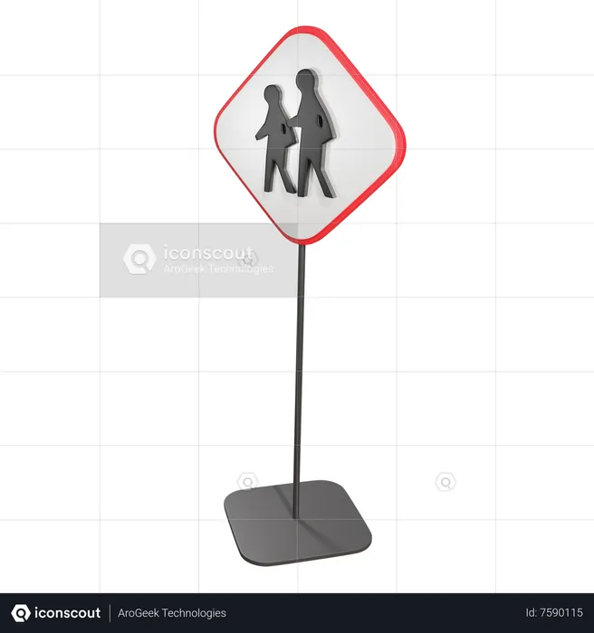 School Ahead  3D Icon