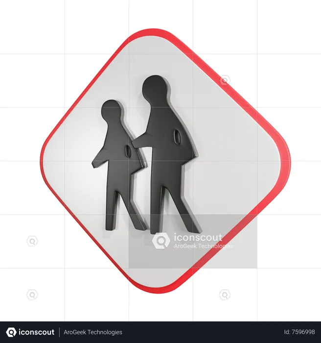 School Ahead  3D Icon