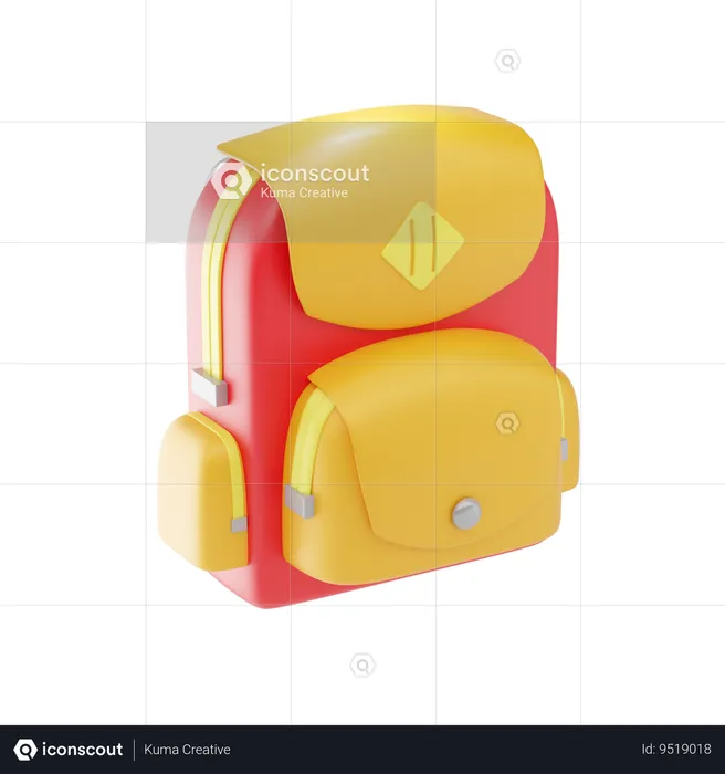 School Bag  3D Icon