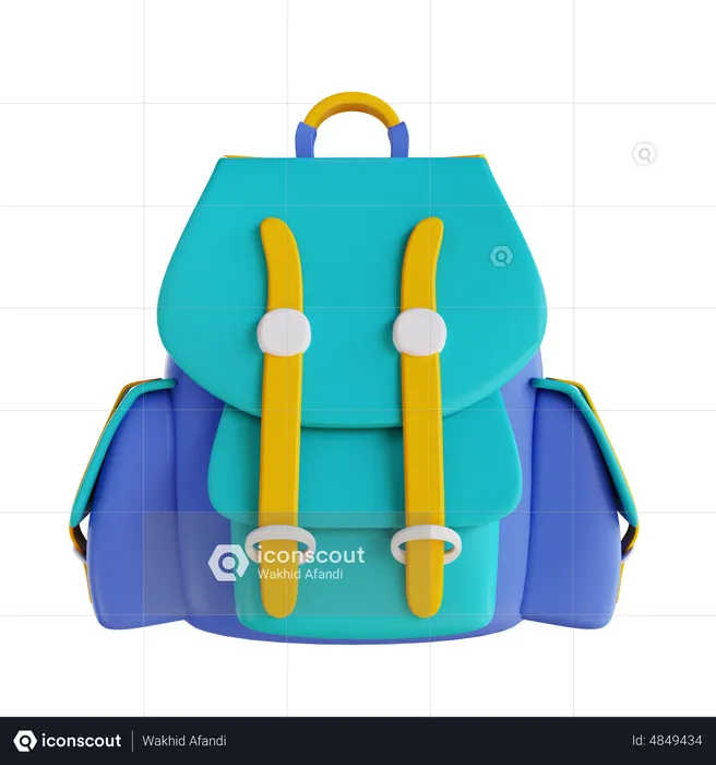 School Bag  3D Icon