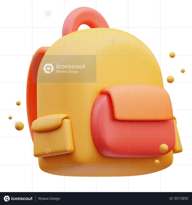 School Bag  3D Icon